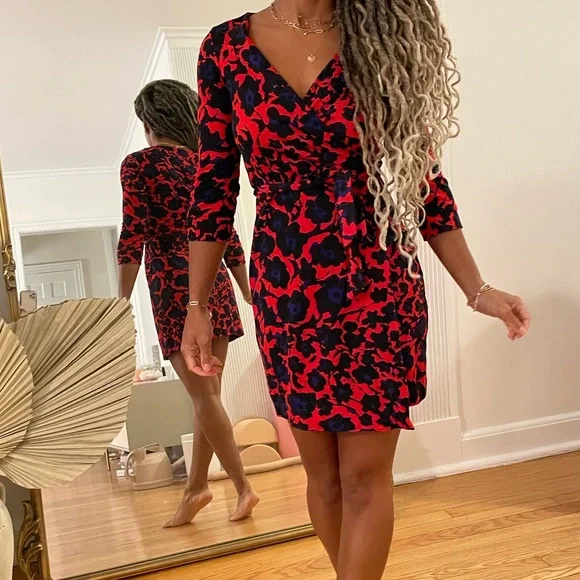 open lace back dress Astrid Wrap Dress – Diane von Furstenberg main image 1